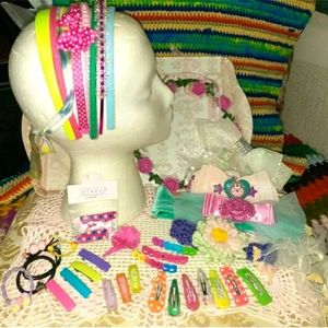 35+PC~Girls PASTEL~Hair Bows Bands Clips